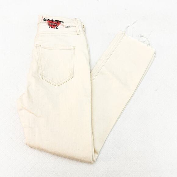 Mother Superior The Dazzler Ankle Fray Superstition Cream Denim Jeans Size 25 - Picture 13 of 13